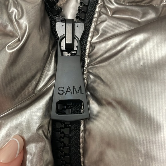 SOLD NWT SAM. Isabel gunmetal down jacket size M - Picture 5 of 12